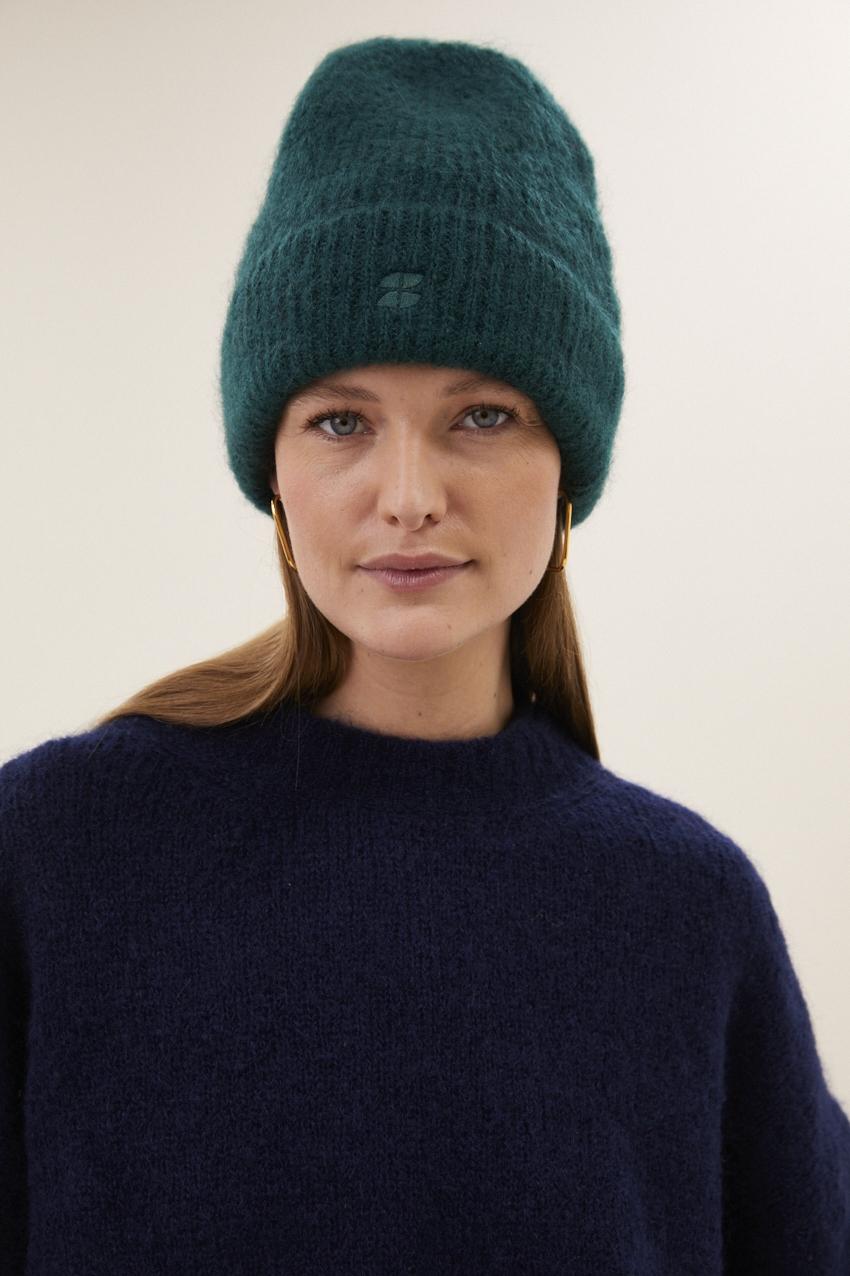 By-Bar Logo Beanie Dark Green unisex Mütze Mohair grün